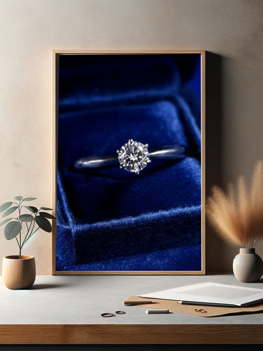 Diamond Ring Photography Poster. — room view 2