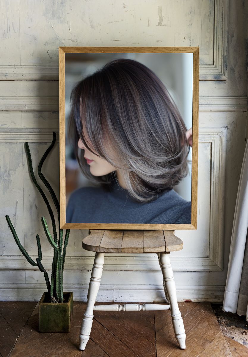 Sleek Bob Hairstyle Photography Poster. — room view 1