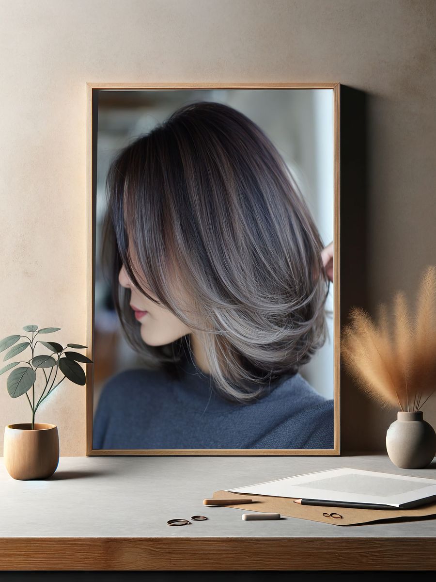 Sleek Bob Hairstyle Photography Poster. — room view 2