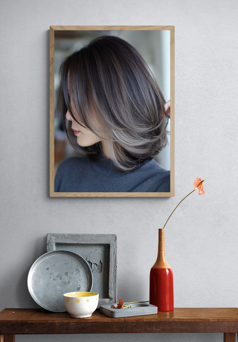Sleek Bob Hairstyle Photography Poster. — room view 3