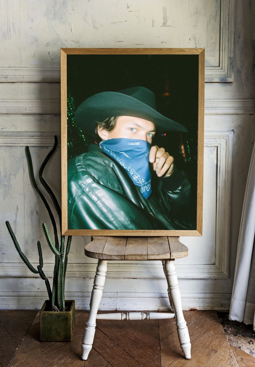 Cowboy Portrait Photography Poster. — room view 1