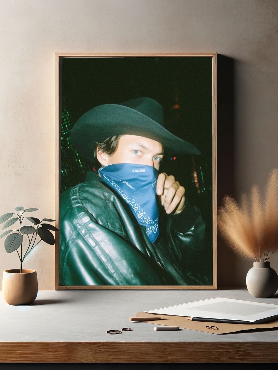 Cowboy Portrait Photography Poster. — room view 2