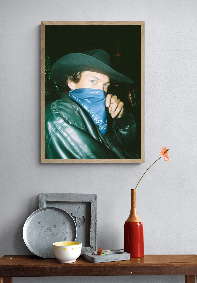 Cowboy Portrait Photography Poster. — room view 3