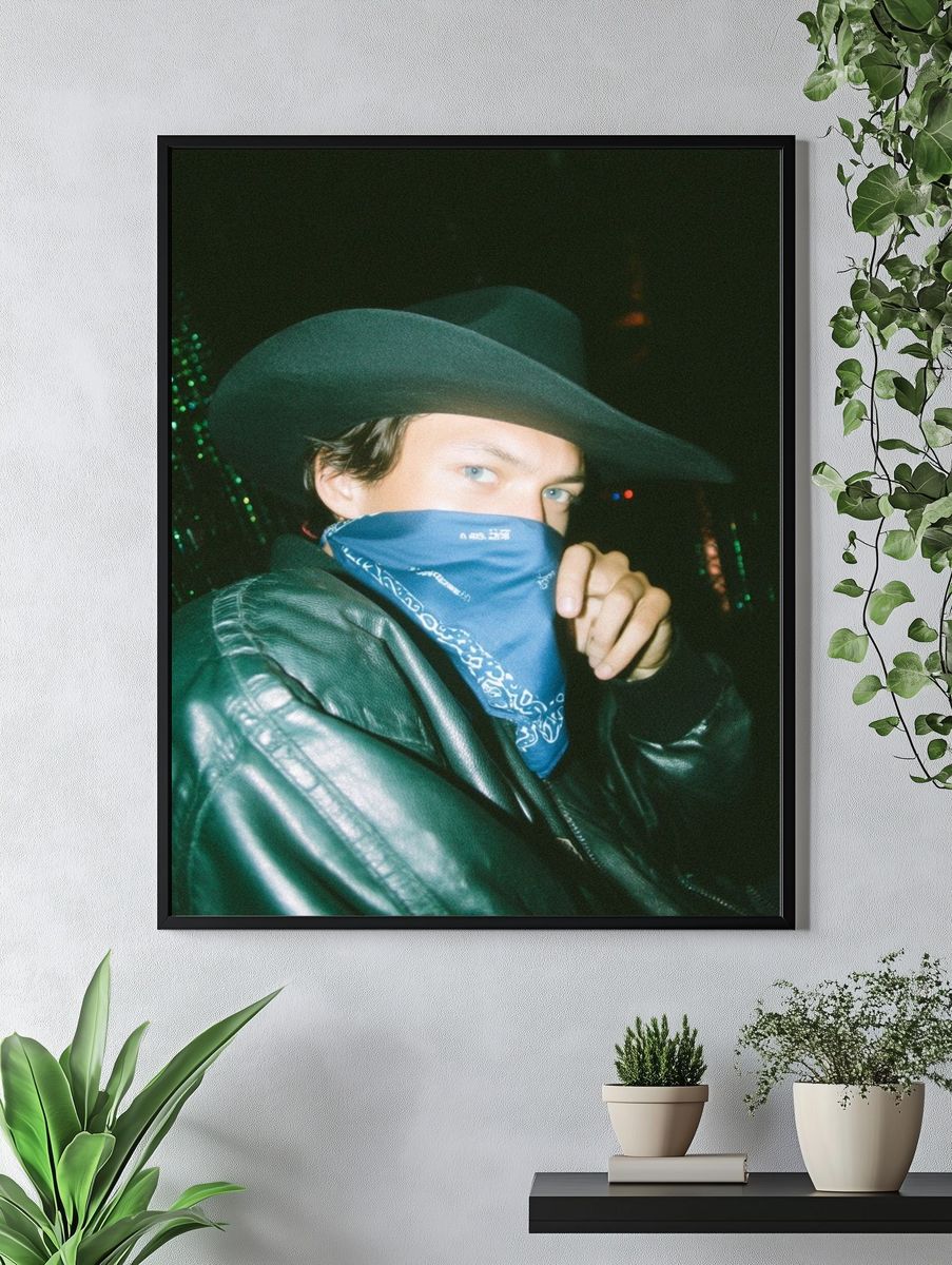 Cowboy Portrait Photography Poster. — room view 4