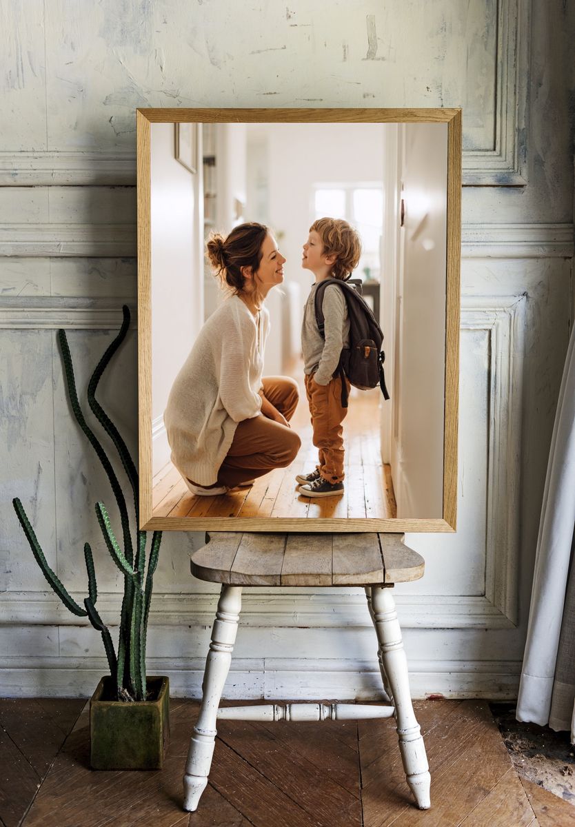 Tender Mother and Child Photography Poster. — room view 1
