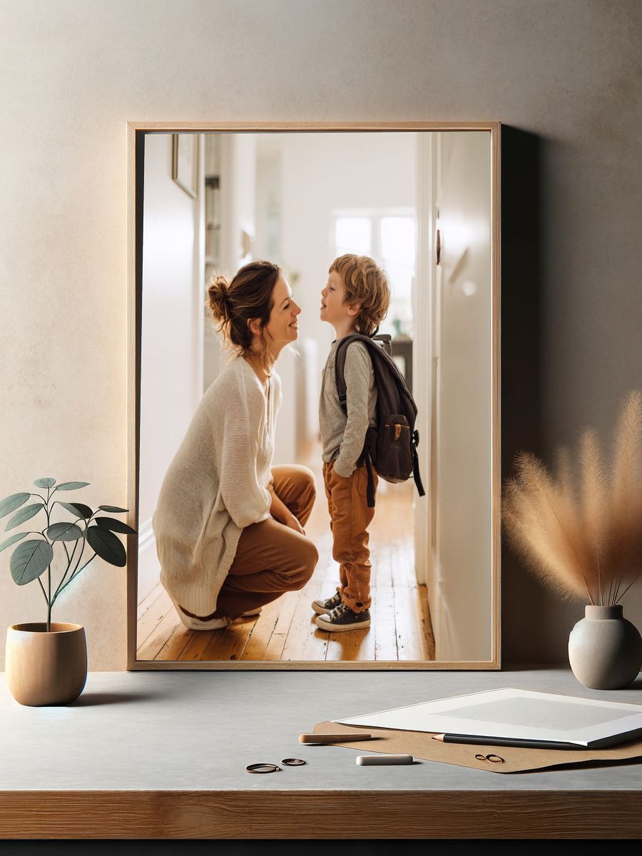 Tender Mother and Child Photography Poster. — room view 2