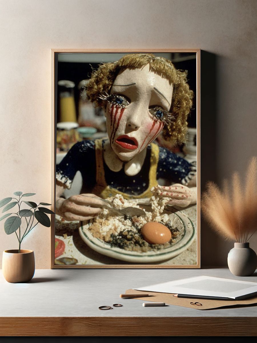 Surreal Doll Portrait Poster. — room view 2