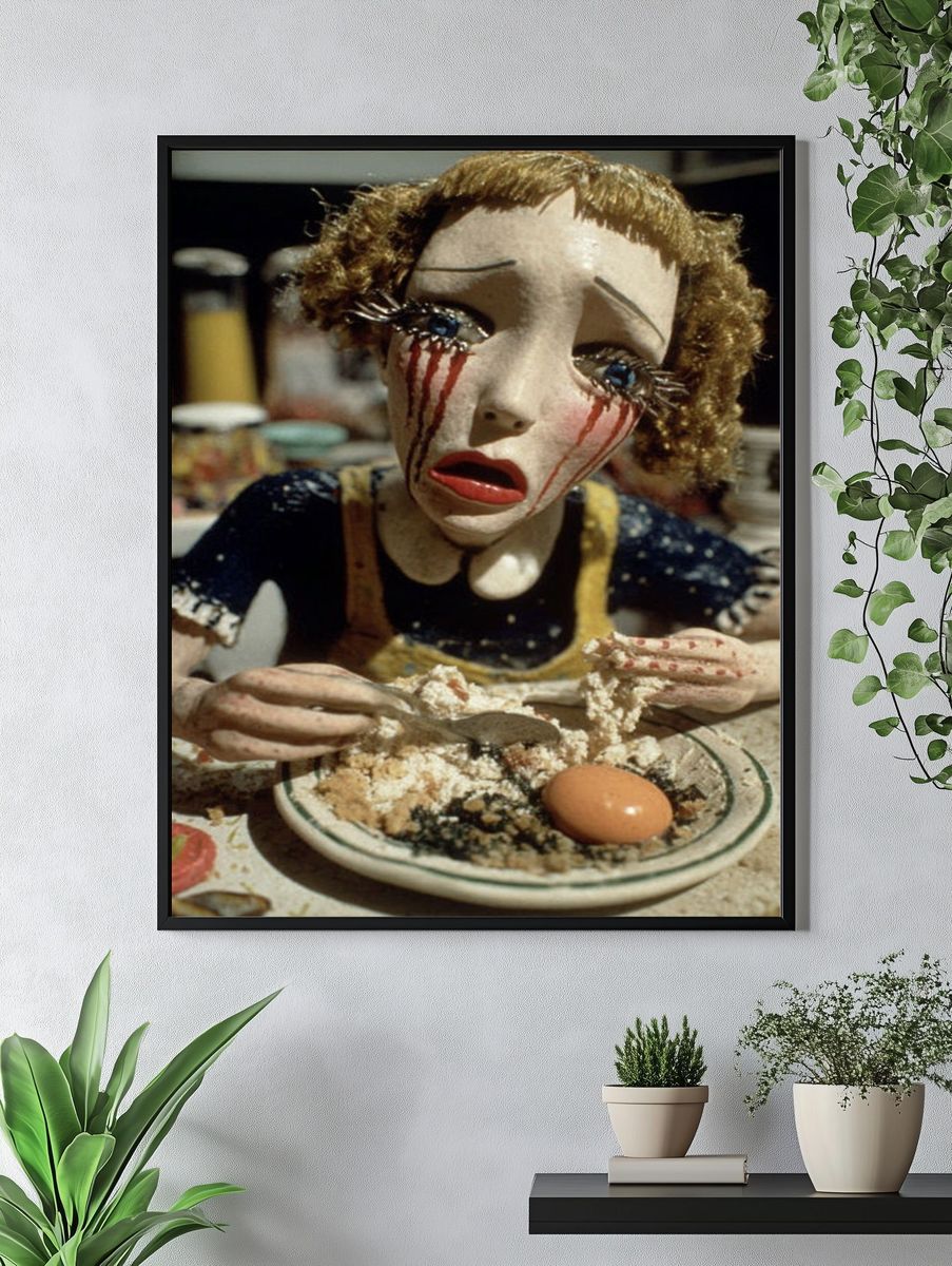 Surreal Doll Portrait Poster. — room view 4