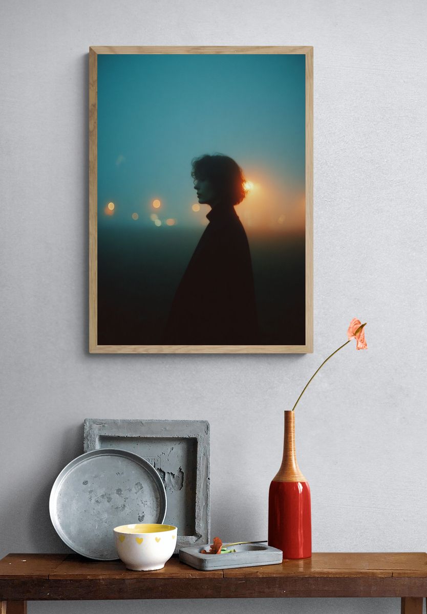 Silhouette in Fog — Photography Print. — room view 3