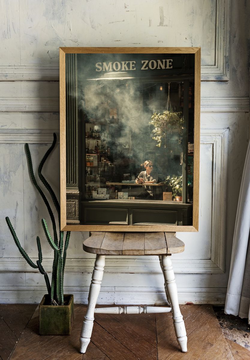 Smoke Zone Café — Photography Print. — room view 1