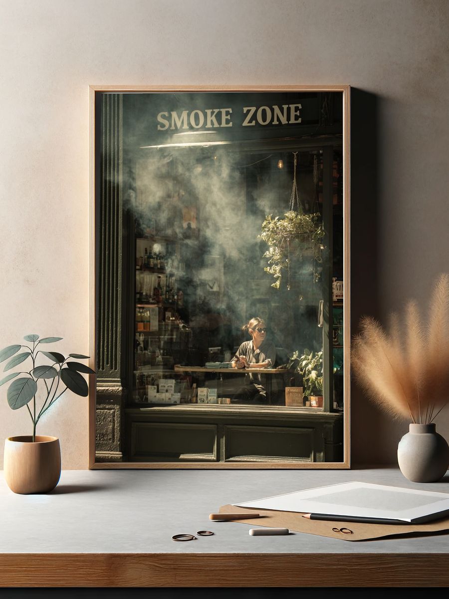 Smoke Zone Café — Photography Print. — room view 2