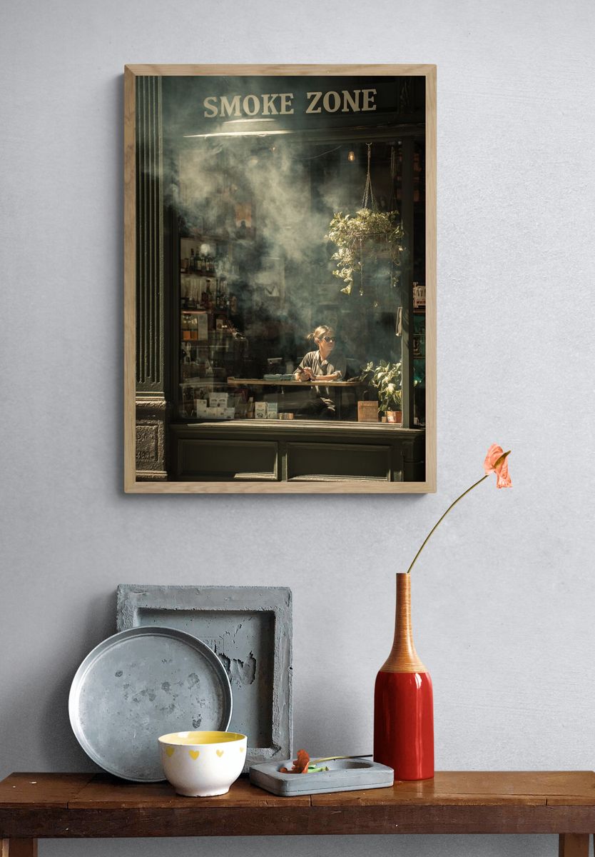 Smoke Zone Café — Photography Print. — room view 3