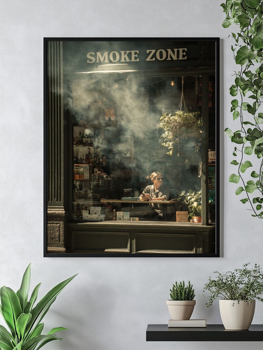 Smoke Zone Café — Photography Print. — room view 4