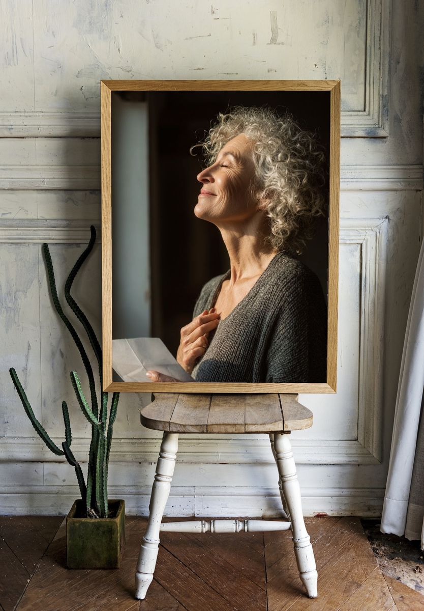 Serene Portrait Photography Poster. — room view 1