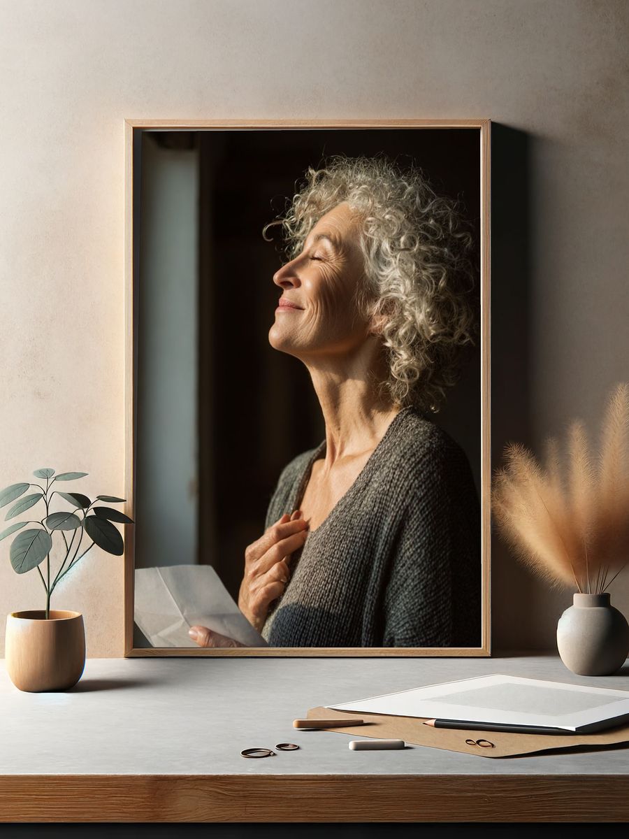 Serene Portrait Photography Poster. — room view 2