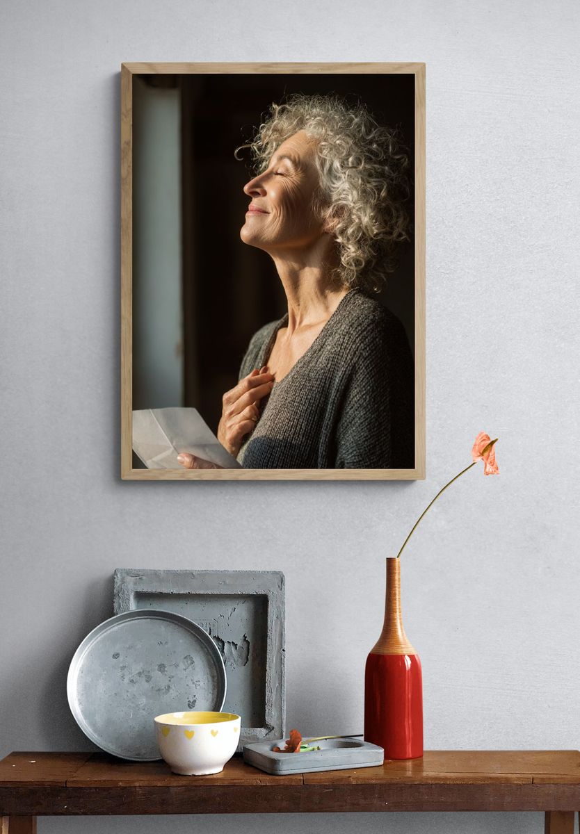 Serene Portrait Photography Poster. — room view 3
