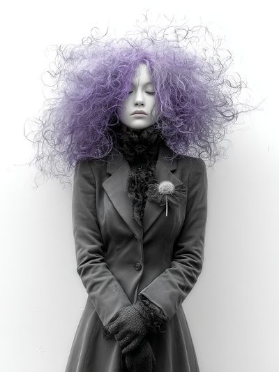 Purple Hair Portrait Photography Poster. poster