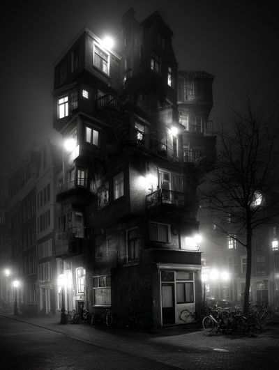 Mysterious Building at Night — Photography Print. poster print