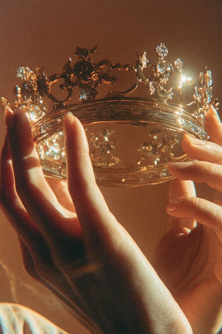 Golden Crown Portrait Print. poster — photography art