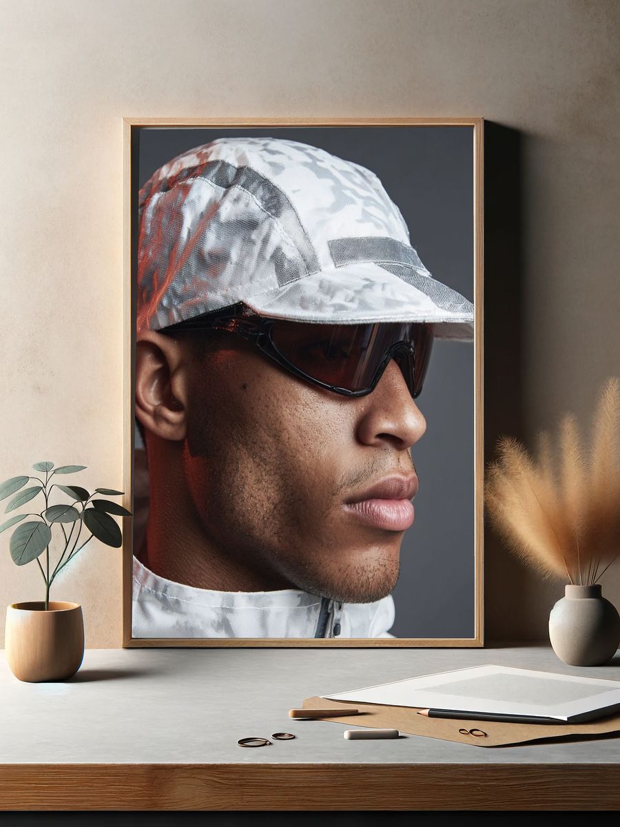 Futuristic Portrait Photography Poster. — room view 2