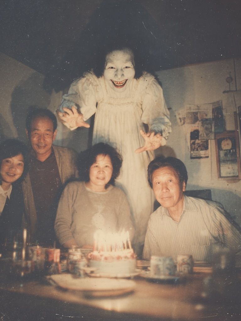 Haunted Family Birthday Photography Poster. poster — photography art