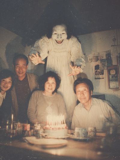 Haunted Family Birthday Photography Poster. poster print