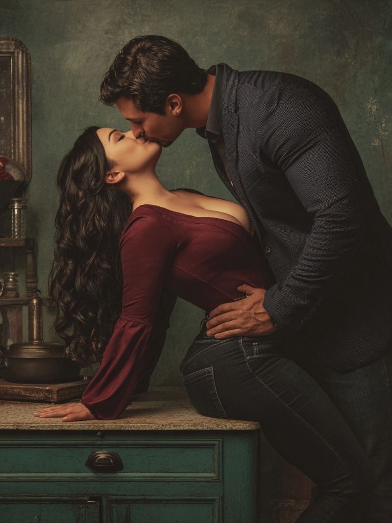 Romantic Kiss Photography Poster. poster — photography art