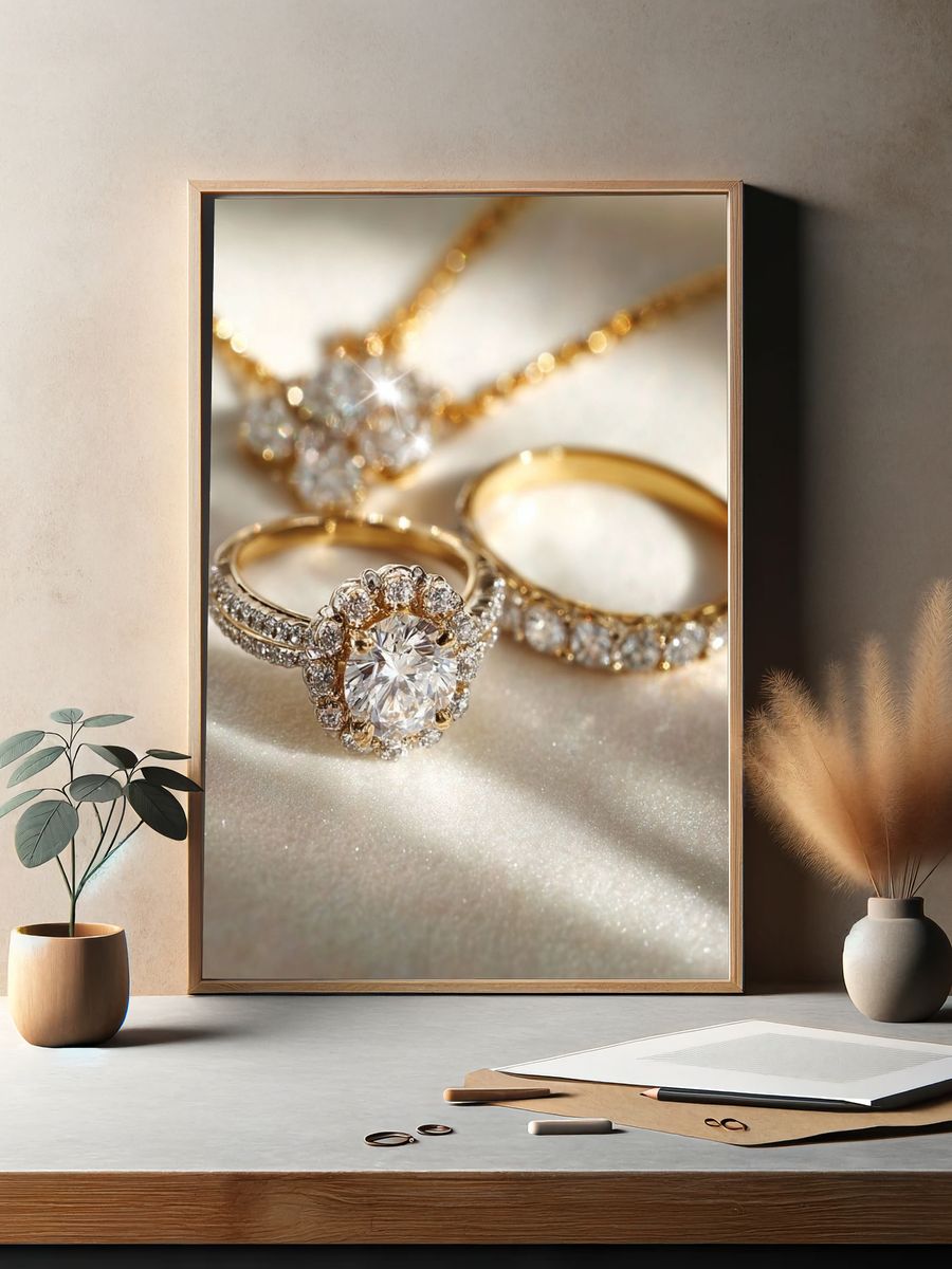 Diamond Rings Photography Poster. — room view 2