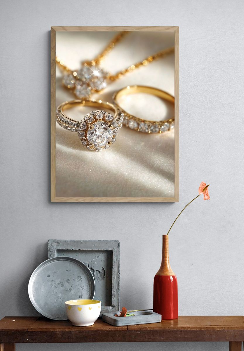 Diamond Rings Photography Poster. — room view 3