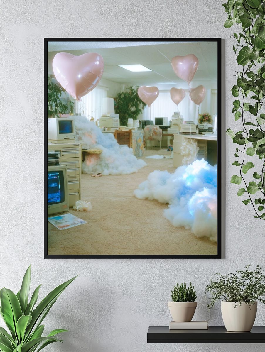 Dreamy Retro Office Poster. — room view 4