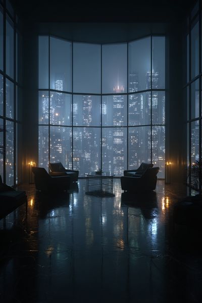 Rainy City Lounge Photography Poster. poster
