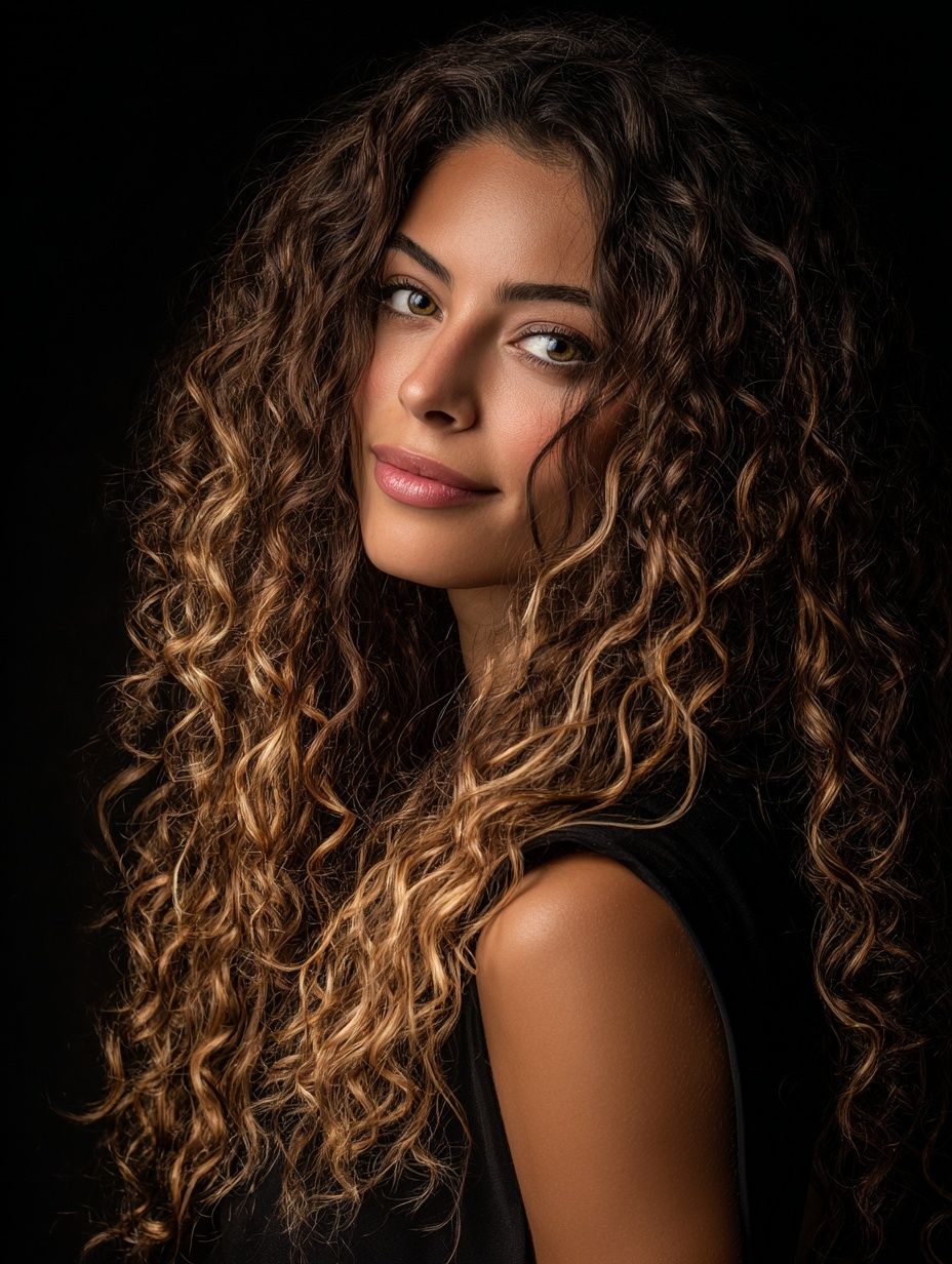 Curly Portrait Photography Print. poster detail