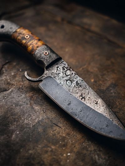Damascus Knife Still Life Poster. poster