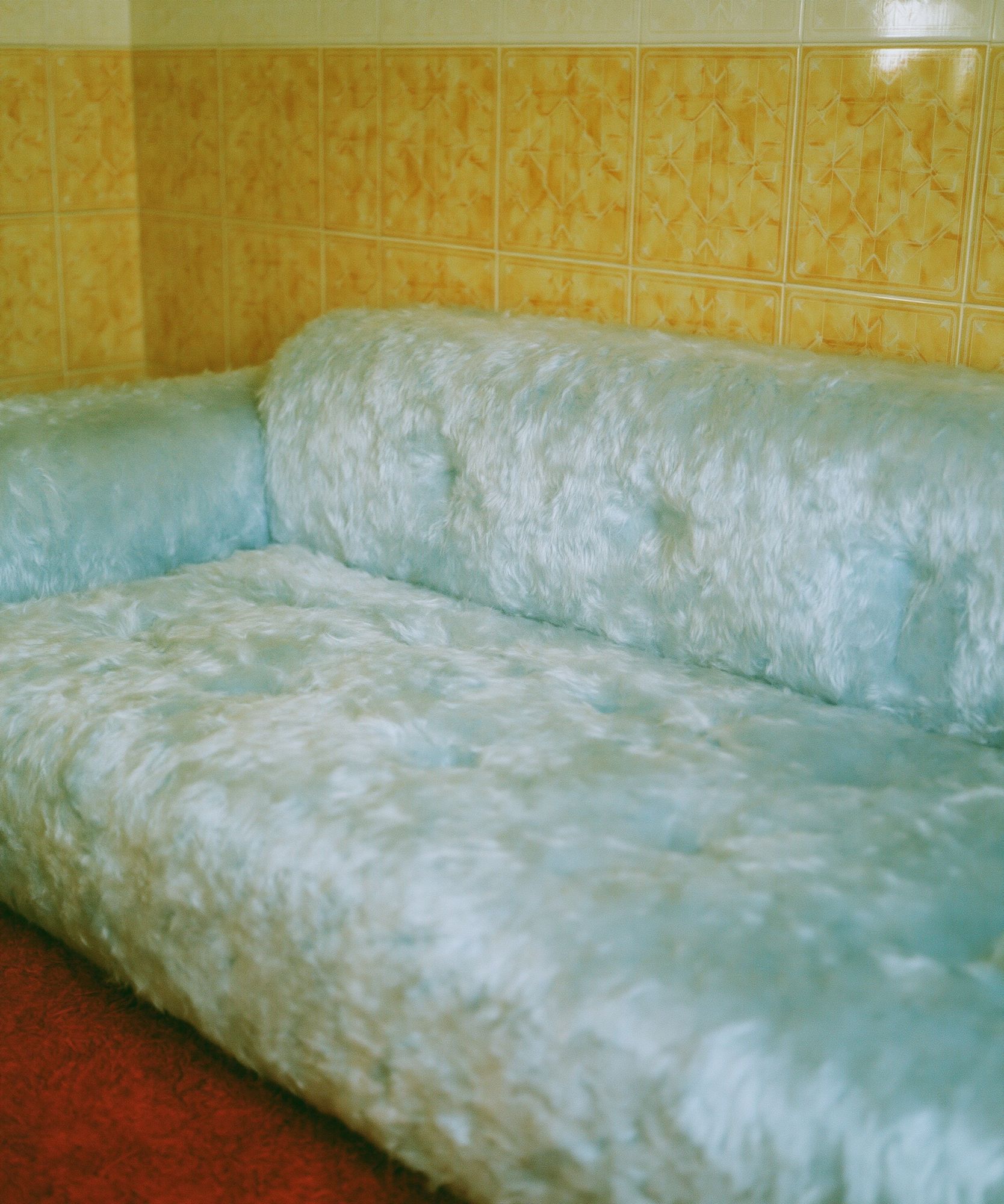 Faux Fur Sofa Interior Photography Poster. poster — photography art