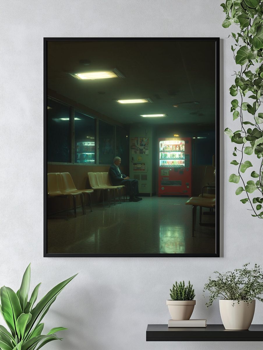 Lonely Waiting Room Photography Poster. — room view 4