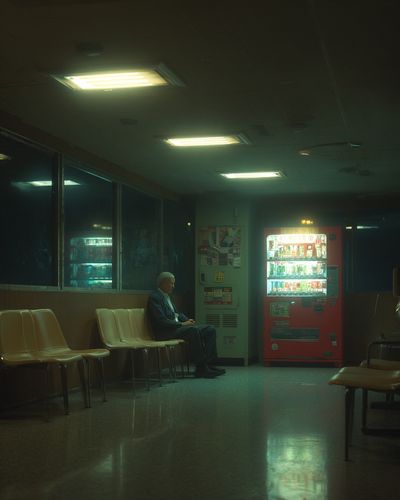 Lonely Waiting Room Photography Poster. poster print