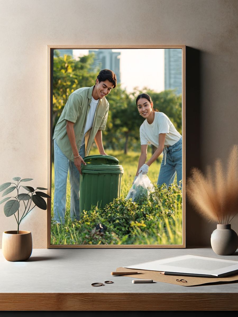 Park Cleanup Photography Poster. — room view 2