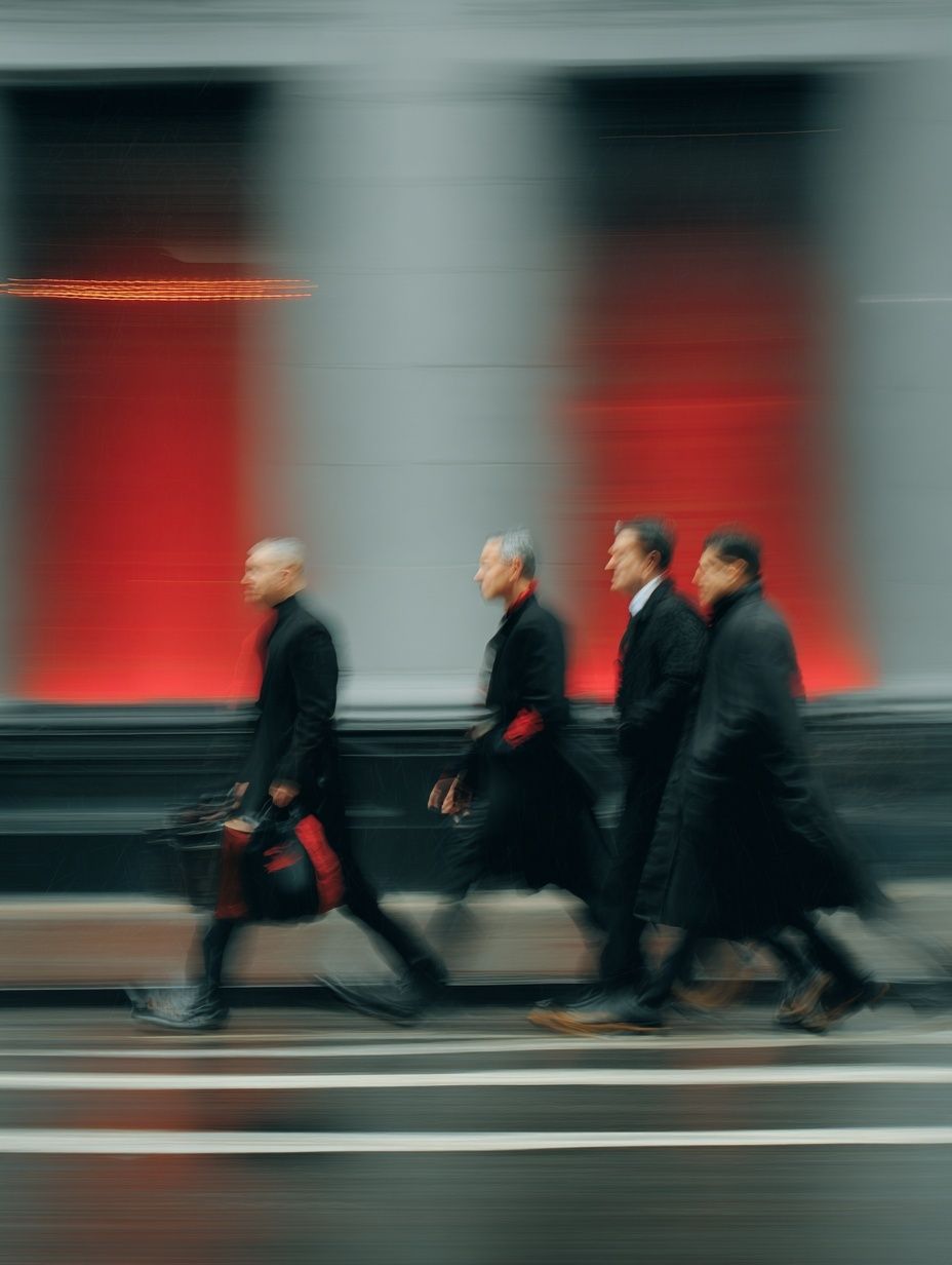 Blurred Street Walkers Photography Poster. poster — photography art