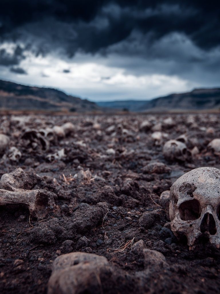 Bleak Skull Landscape Photography Poster. poster — photography art