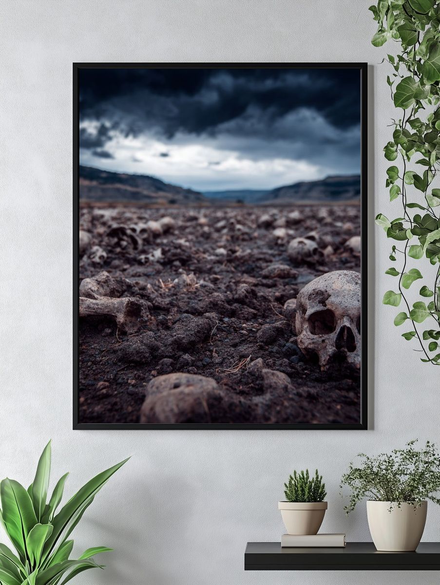 Bleak Skull Landscape Photography Poster. — room view 4