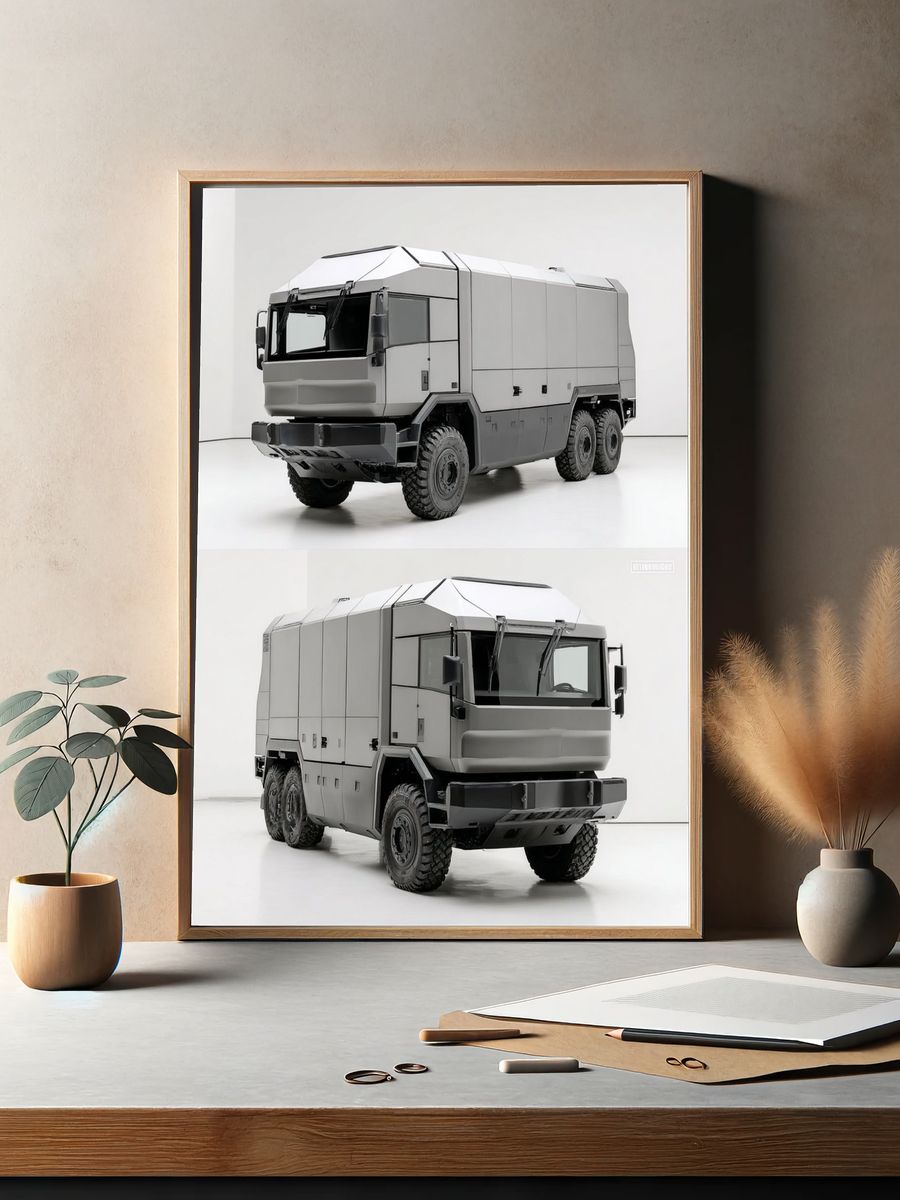 Armored Truck Photography Poster. — room view 2