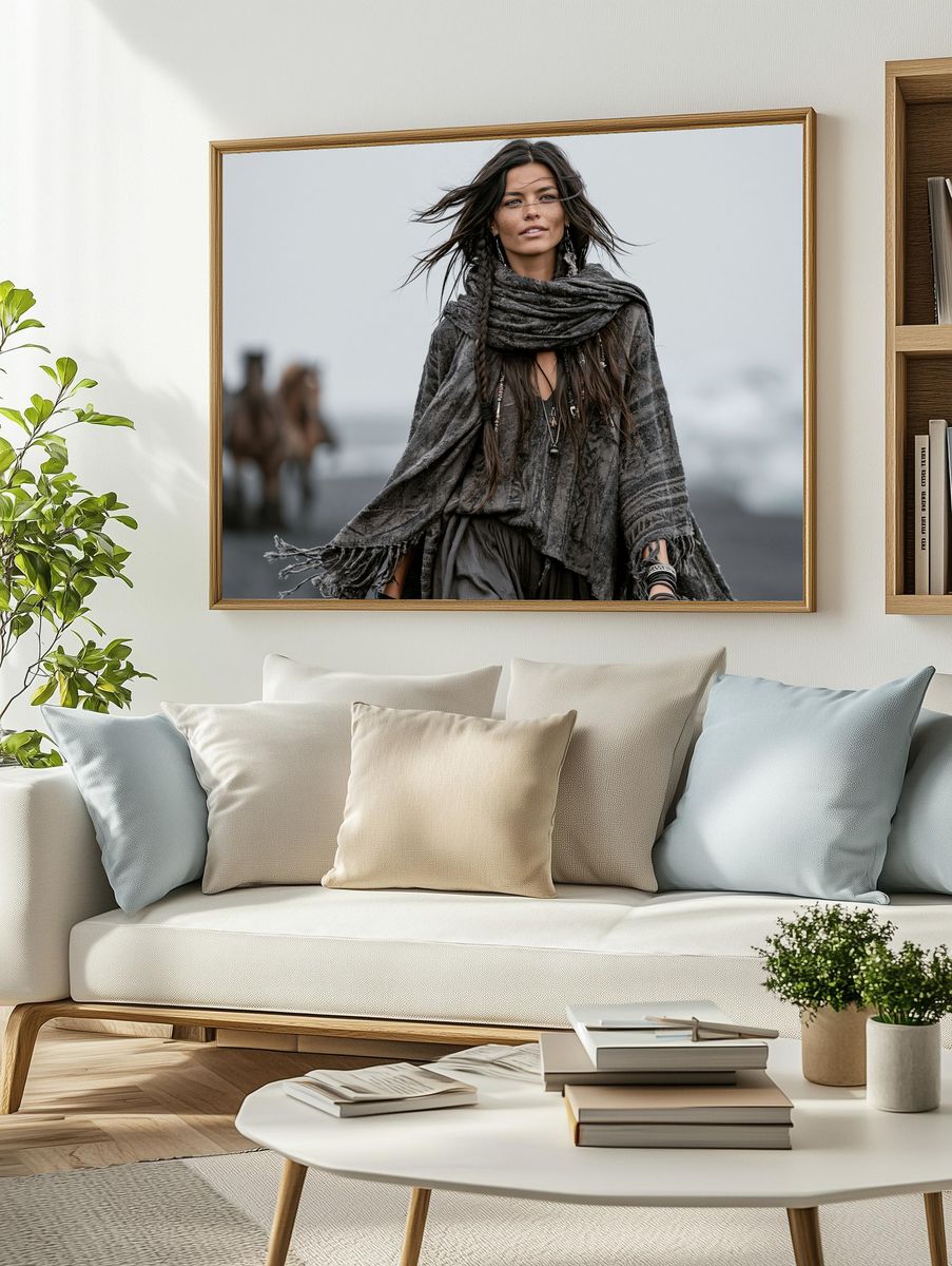 Boho Portrait Photography Poster. — room view 2
