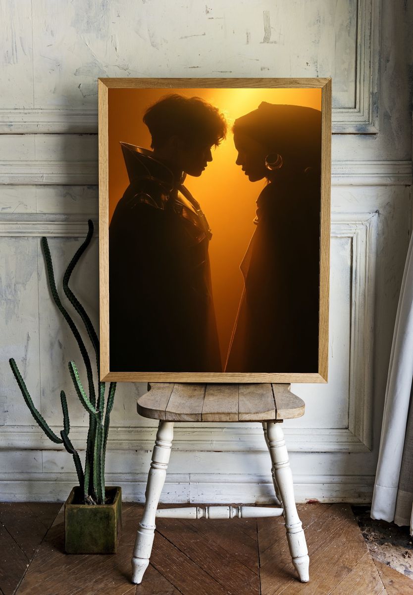 Cinematic Lovers Silhouette Poster. — room view 1