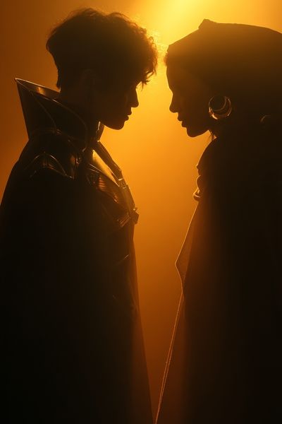 Cinematic Lovers Silhouette Poster. poster print