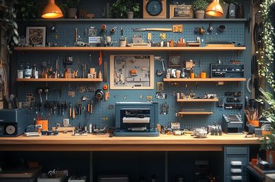 Creative Workshop Interior Photography Poster. poster print