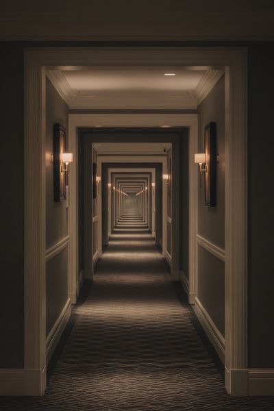 Elegant Hotel Corridor — Photography Print. poster print