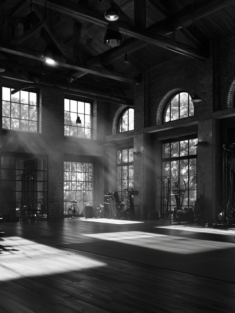 Industrial Gym Interior Photography Poster. poster — photography art