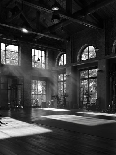 Industrial Gym Interior Photography Poster. poster