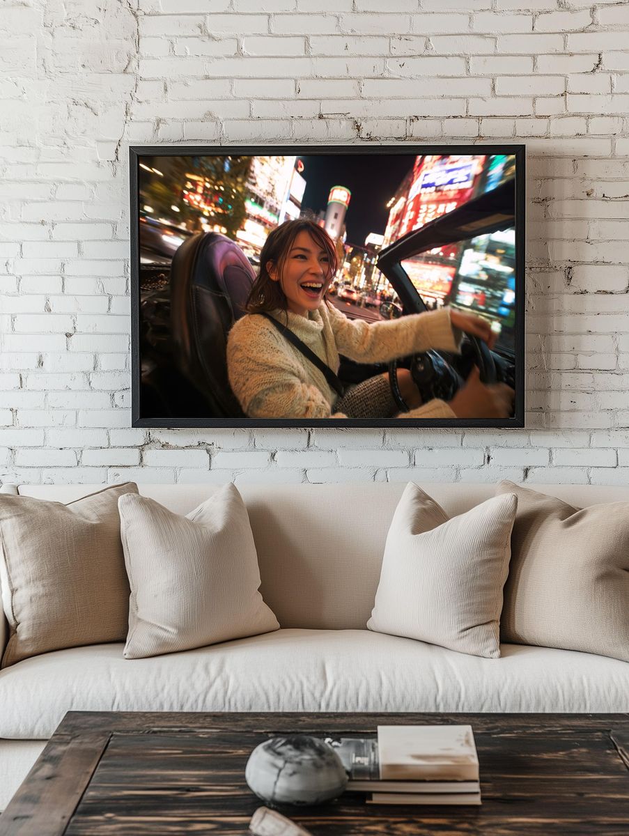 Tokyo Night Drive Photography Poster. — room view 1