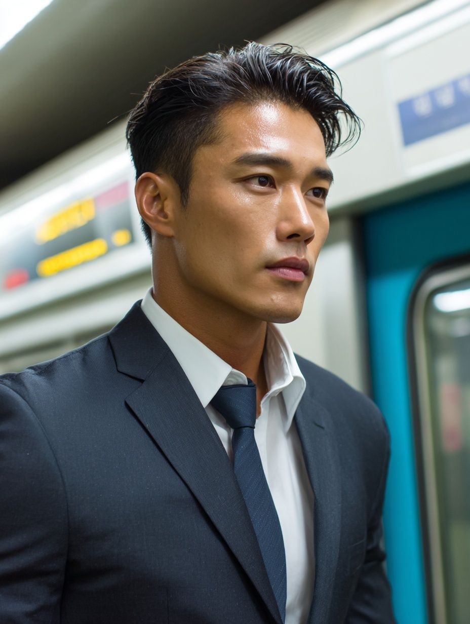 Subway Commuter Portrait Photography Poster. poster detail